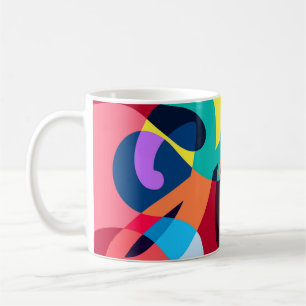 Kleurrijke Abstracte vloeibare Psychedelic-achterg Koffiemok