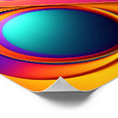 Kleurrijke abstracte vloeibare vormen organische g poster (Hoek)