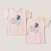 Kleurrijke Abstracte  Vogel (Ontwerp Voorkant & Achterkant)