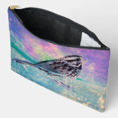 Kleurrijke Abstracte vogelkunst: levendige zangvog Etui (Open)