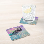 Kleurrijke Abstracte vogelkunst: levendige zangvog Kartonnen Onderzetters (Insitu)