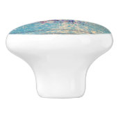 Kleurrijke Abstracte vogelkunst: levendige zangvog Keramische Knop (Zijkant)