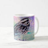 Kleurrijke Abstracte vogelkunst: levendige zangvog Koffiemok (Voorkant rechts)