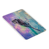 Kleurrijke Abstracte vogelkunst: levendige zangvog Magneet (Rechterzijde)