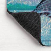 Kleurrijke Abstracte vogelkunst: levendige zangvog Muismat (Hoek)