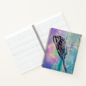 Kleurrijke Abstracte vogelkunst: levendige zangvog Notitieboek (Binnen)