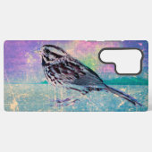 Kleurrijke Abstracte vogelkunst: levendige zangvog Samsung Galaxy Hoesje (Achterkant horizontaal)