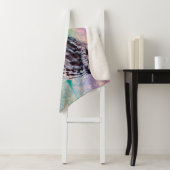 Kleurrijke Abstracte vogelkunst: levendige zangvog Sherpa Deken (In situ)