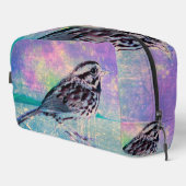 Kleurrijke Abstracte vogelkunst: levendige zangvog Toilettasje (Rechterhoek)