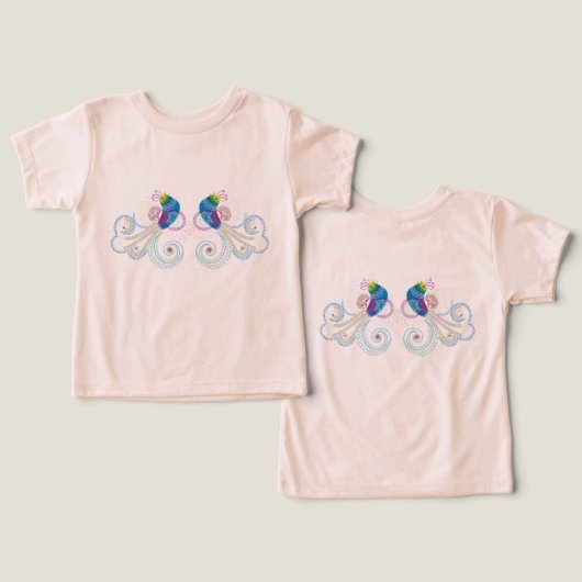 Kleurrijke Abstracte vogels 2 (Ontwerp Voorkant & Achterkant)