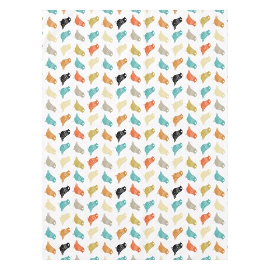 Kleurrijke Abstracte vogelstand uit de middeleeuws Tafelkleed (Voorkant)