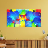 Kleurrijke abstracte vorm moderne kunstcanvasafdru canvas afdruk (Insitu (Woonkamer))