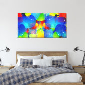 Kleurrijke abstracte vorm moderne kunstcanvasafdru canvas afdruk (Insitu (Slaapkamer))