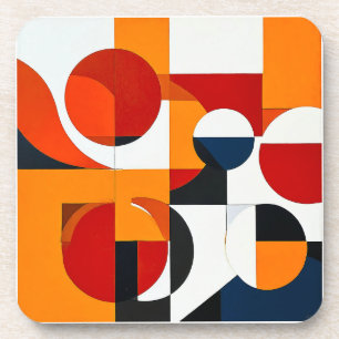 Kleurrijke abstracte vormen bier onderzetter