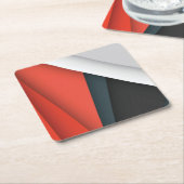 Kleurrijke Abstracte vormen en lijnen Kartonnen Onderzetters (Schuin)