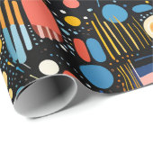 Kleurrijke abstracte vormen en stippen naadloos pa cadeaupapier (Rol Hoek)