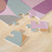 Kleurrijke Abstracte vormen in de aardtoonsoorten Legpuzzel (Zijkant)