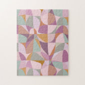 Kleurrijke Abstracte vormen in de aardtoonsoorten Legpuzzel (Verticaal)