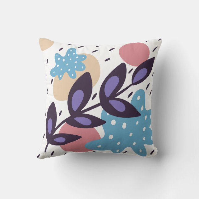 Kleurrijke abstracte vormen kussen (Achterkant)