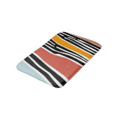 Kleurrijke abstracte vormen met zebraprintontwerp badmat (Gekanteld)
