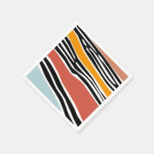 Kleurrijke abstracte vormen met zebraprintontwerp servet (Hoek)