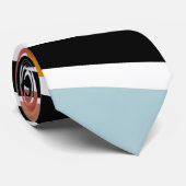 Kleurrijke abstracte vormen met zebraprintontwerp stropdas (Opgerold)