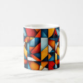 Kleurrijke Abstracte Vormen Modern Koffiemok (Voorkant rechts)