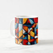 Kleurrijke Abstracte Vormen Modern Koffiemok (Voorkant links)