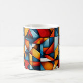 Kleurrijke Abstracte Vormen Modern Koffiemok (Center)