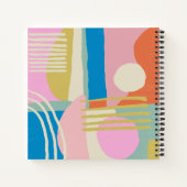 Kleurrijke Abstracte vormen Modern Unique Creative Notitieboek (Achterkant)