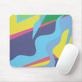 Kleurrijke Abstracte Vormen Muismat (Met muis)