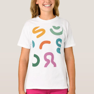 Kleurrijke Abstracte Vormen Patroon T-shirt