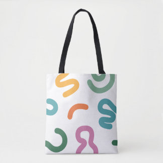 Kleurrijke Abstracte Vormen Patroon Tote Bag