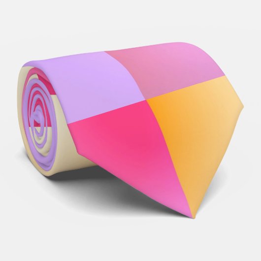 Kleurrijke Abstracte vormen Stropdas (Opgerold)