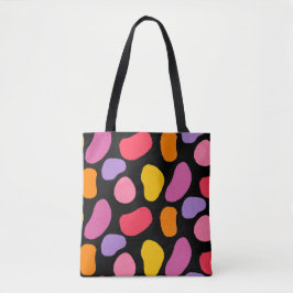 Kleurrijke abstracte vormen trendy kunst stijlvol  tote bag