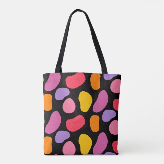 Kleurrijke abstracte vormen trendy kunst stijlvol  tote bag (Achterkant)