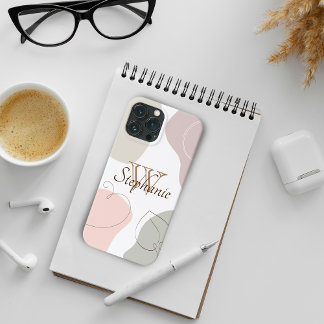 Kleurrijke Abstracte vormen van pasta's met naam m Case-Mate iPhone 14 Hoesje