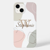 Kleurrijke Abstracte vormen van pasta's met naam m Case-Mate iPhone Case (Achterkant)