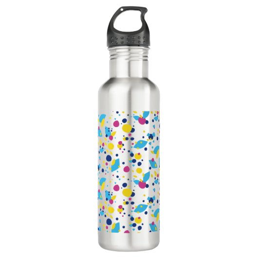 Kleurrijke abstracte vormen. waterfles (Voorkant)