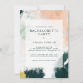 Kleurrijke Abstracte vrijgezellenfeestuitnodiging Kaart (Voorkant)