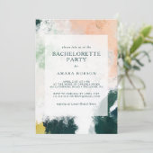 Kleurrijke Abstracte vrijgezellenfeestuitnodiging Kaart (Staand voorkant)