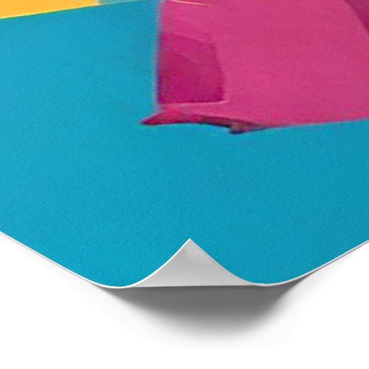 Kleurrijke Abstracte Vrouw Pop Art Design Poster (Hoek)