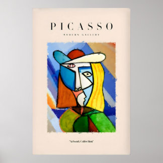 Kleurrijke abstracte vrouwenportretprint van Picas Poster