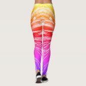 Kleurrijke Abstracte vuurwerkfoto Leggings (Achterkant)