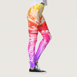 Kleurrijke Abstracte vuurwerkfoto Leggings