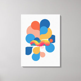 Kleurrijke Abstracte Wandkunst, Moderne Geometrisc Canvas Afdruk