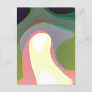 Kleurrijke Abstracte Warps 208 Briefkaart