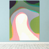 Kleurrijke Abstracte Warps 208 Canvas Afdruk (Insitu (Houten vloer))