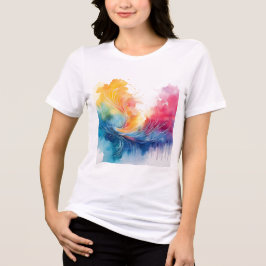 Kleurrijke Abstracte waterkunst Tri-Blend Shirt