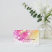 Kleurrijke Abstracte Waterverf achtergrond Visitekaartje (Staand voorkant)